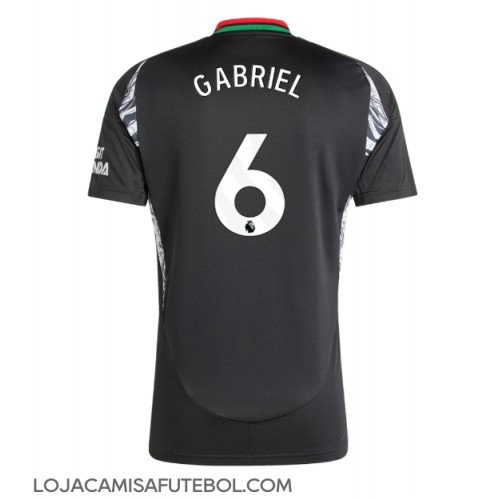 Camisa de Futebol Arsenal Gabriel Magalhaes #6 Equipamento Secundário 2024-25 Manga Curta